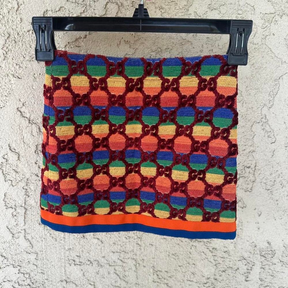 Gucci girls rainbow monogram skirt
